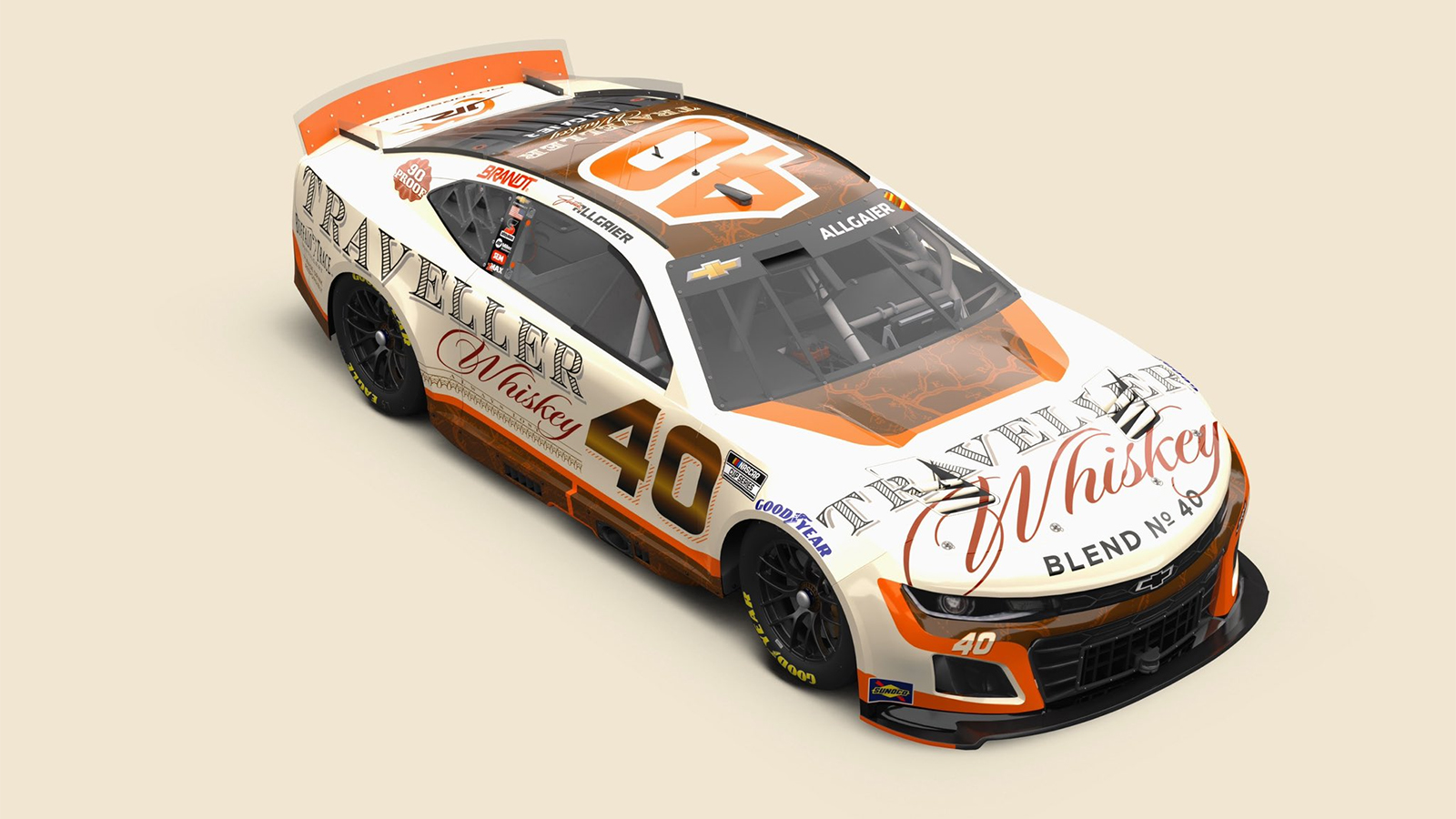 2025 No. 40 JR Motorsports (Allgaier) Traveller Whiskey Paint Scheme ...