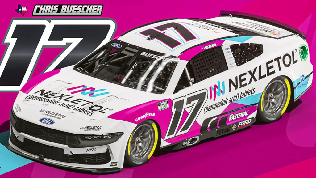 Chris Buescher 2025 NEXLETOL paint scheme RFK Racing