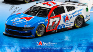 Chris Buescher 2025 Travel Centers of America paint scheme No. 17 RFK Racing NASCAR Cup Series