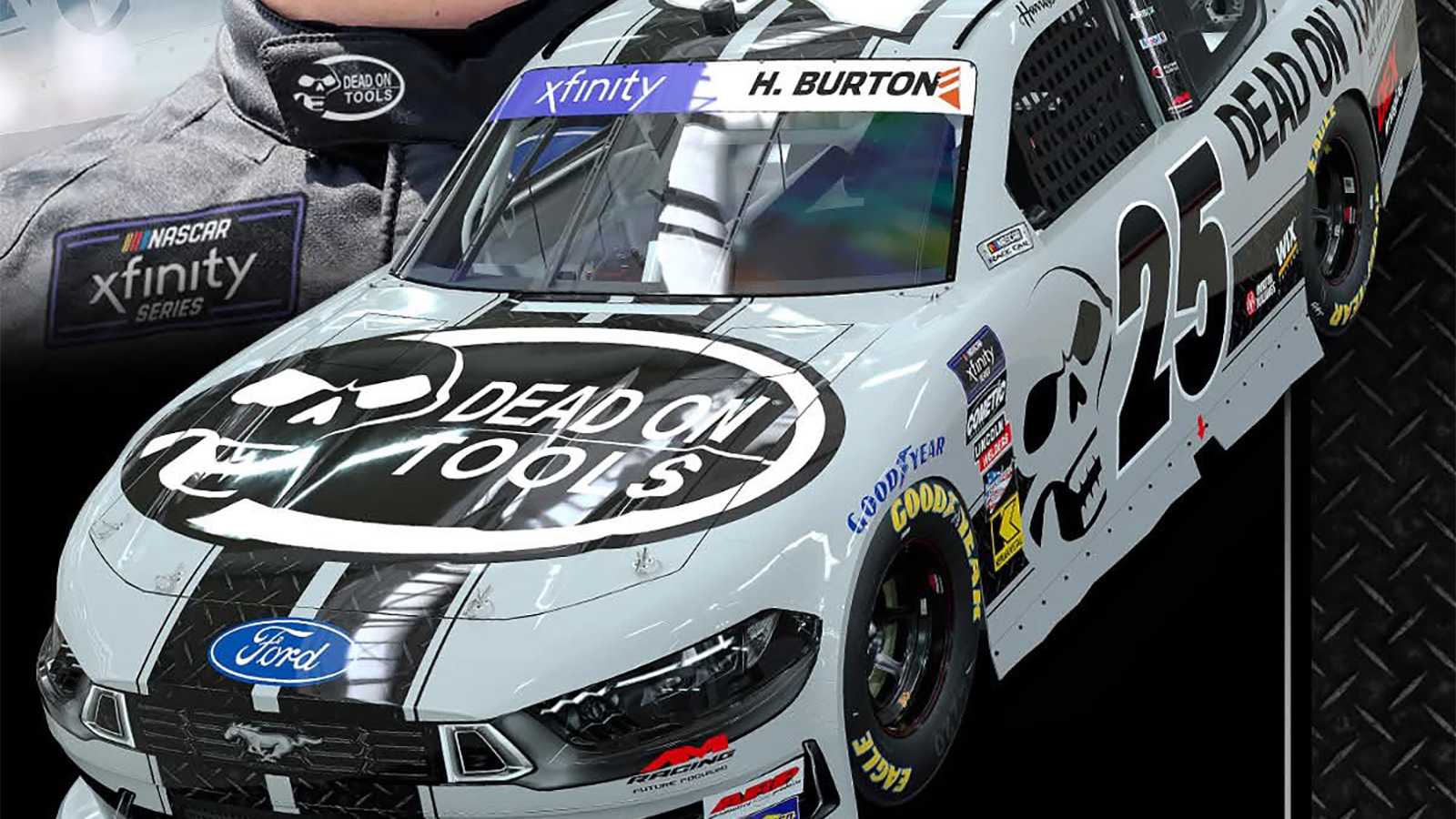 Harrison Burton AM Racing Dead On Tools sponsorship 2025 NASCAR Xfinity Series season