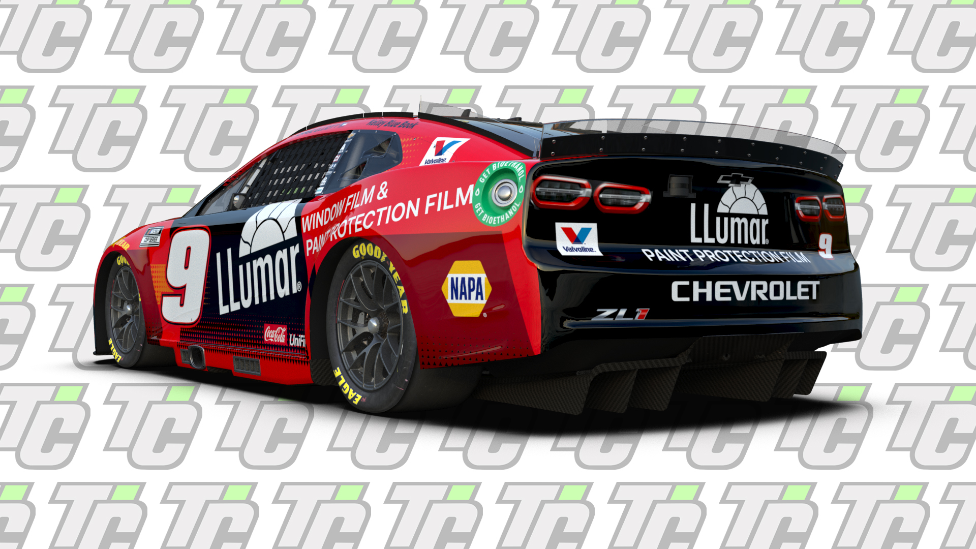 Chase Elliott 2025 Llumar Window Film paint scheme Hendrick Motorsports NASCAR Cup Series