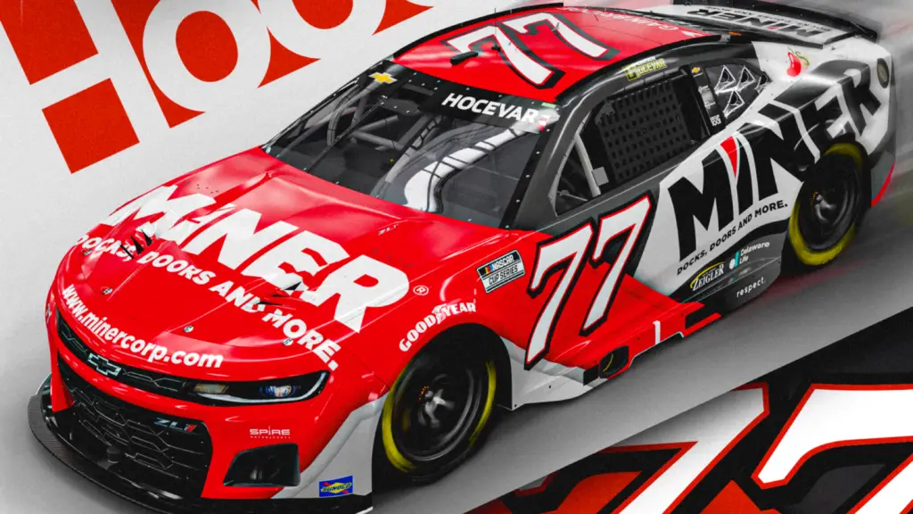 Carson Hocevar 2025 MINER paint scheme Spire Motorsports NASCAR Cup Series