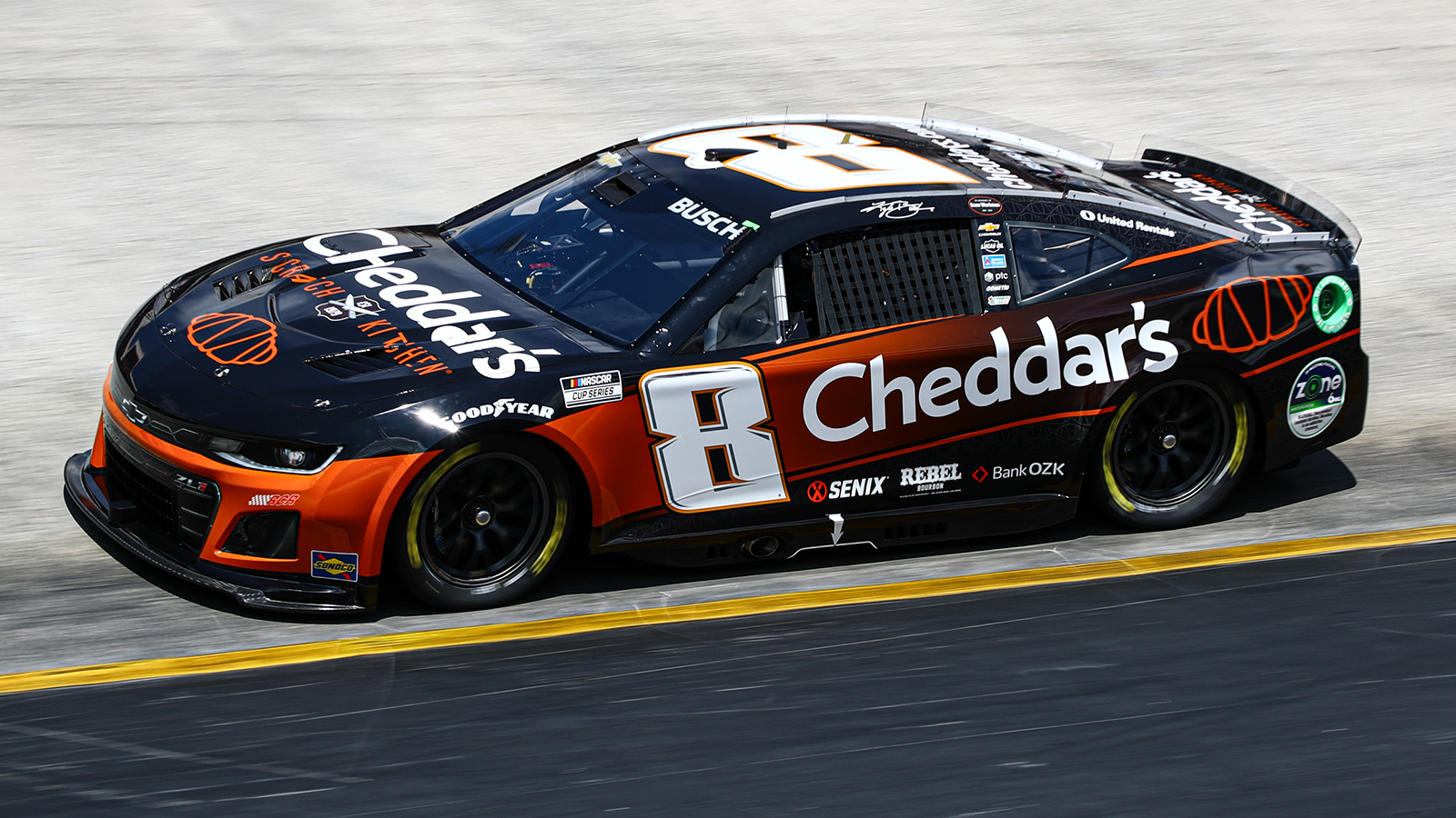 Kyle Busch 2025 Cheddar's Scratch Kitchen paint scheme Richard Childress Racing NASCAR Cup Series