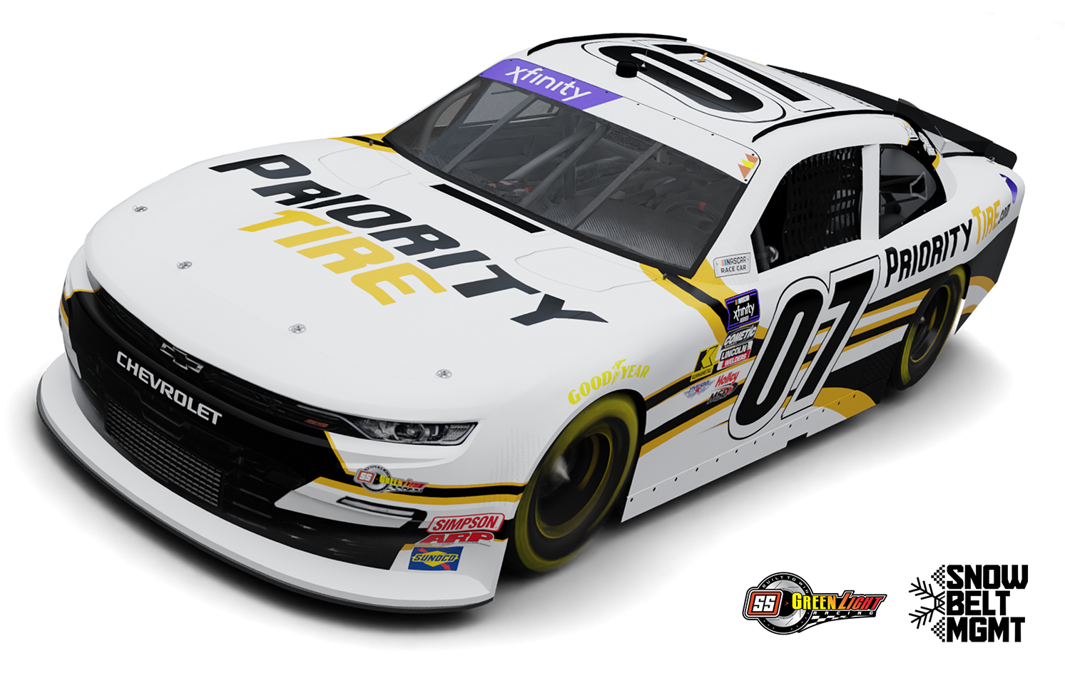 Priority Tire to sponsor No. 07 SS-GreenLight Racing and drivers Alex Labbe, Patrick Emerling, and Nick Leitz