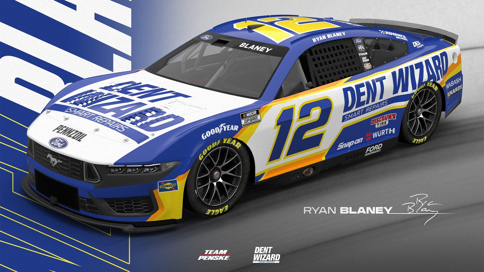 Ryan Blaney 2025 Dent Wizard paint scheme Team Penske