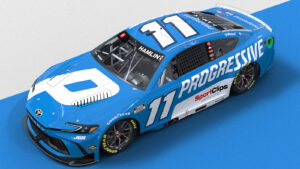 Denny Hamlin 2025 Progressive paint scheme Joe Gibbs Racing 2025