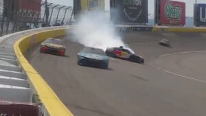 Shane Van Gisbergen spins out on Lap 107 of Pennzoil 400 at Las Vegas Motor Speedway