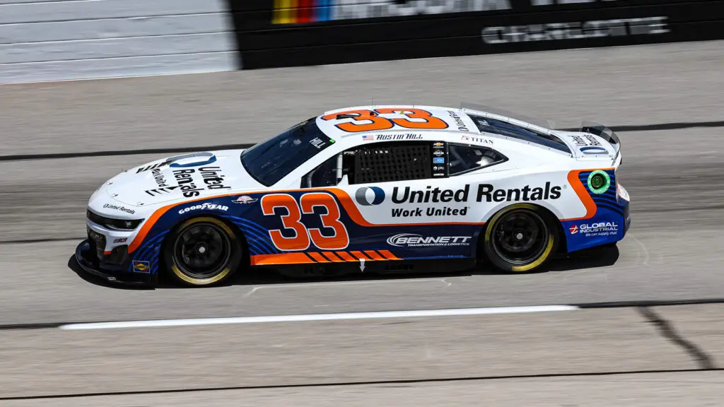 Austin Hill 2025 United Rentals paint scheme Richard Childress Racing NASCAR Cup Series