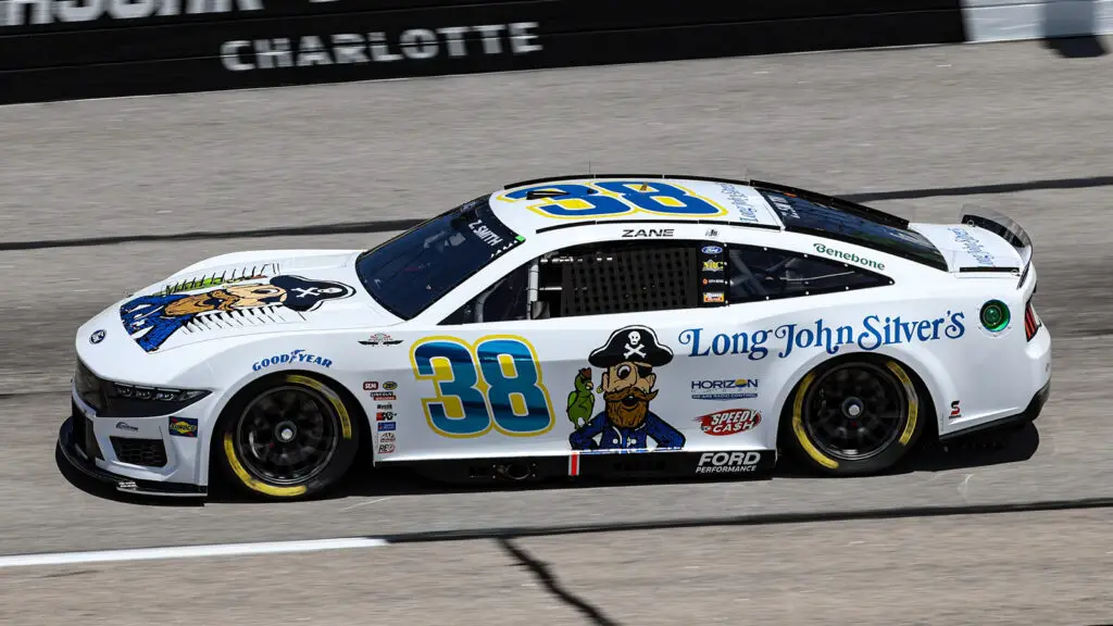 Zane Smith 2025 Long John Silver's Darlington Throwback paint scheme Front Row Motorsports NASCAR Cup Series