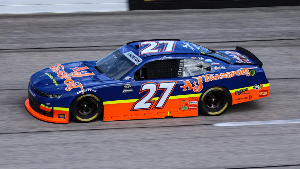 Jeb Burton 2025 Darlington Throwback paint scheme Ward Burton NASCAR Xfinity Series Jordan Anderson Racing