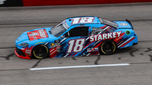 William Sawalich 2025 Starkey Darlington Throwback paint scheme Kyle Busch Joe Gibbs Racing NASCAR Xfinity Series