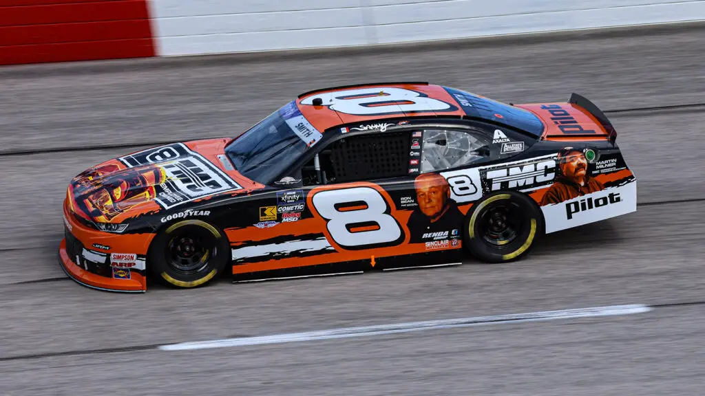Sammy Smith 2025 Darlington Throwback Paint Scheme TMC Transportation JR Motorsports NASCAR Xfinity Series