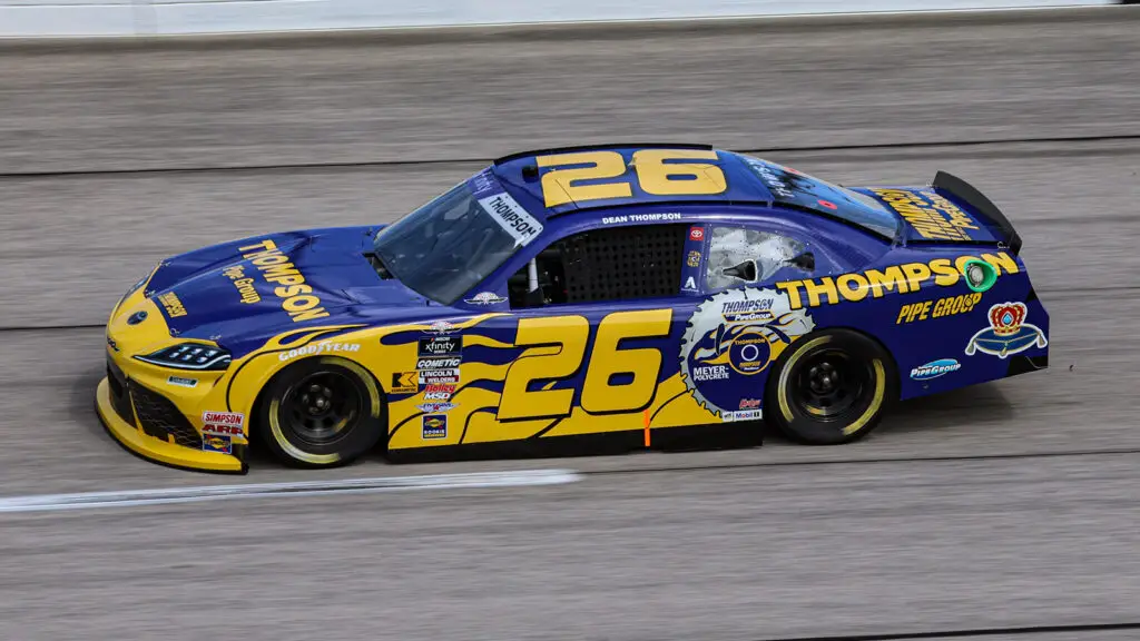 Dean Thompson 2025 Darlington Throwback paint scheme Sam Hunt Racing NASCAR Xfinity Series
