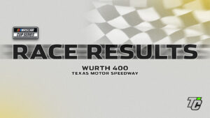 Race Results Wurth 400 NASCAR Cup Series race at Texas Motor Speedway