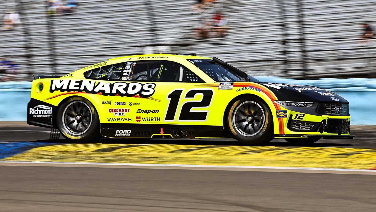 Ryan Blaney 2025 Menards / Richmond Water Heaters paint scheme Team Penske NASCAR Cup Series