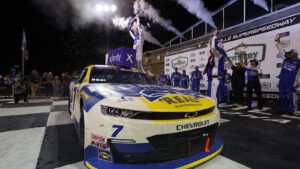 Justin Allgaier took his third win of the 2025 NASCAR Xfinity Series season in Saturday's Tennessee Lottery 250 at Nashville Superspeedway
