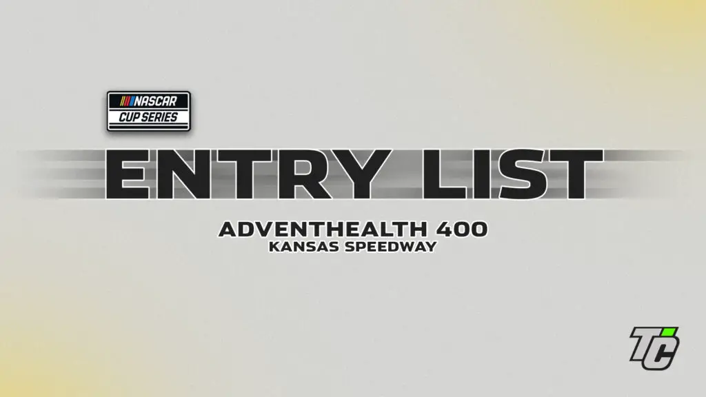 AdventHealth 400 entry list NASCAR Cup Series at Kansas Speedway