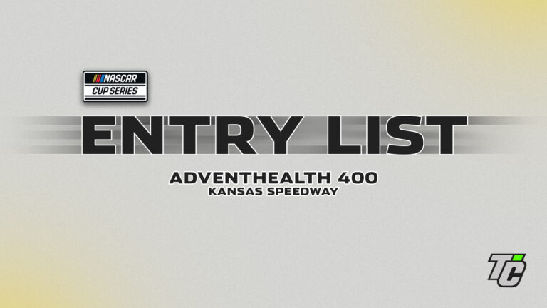 AdventHealth 400 entry list NASCAR Cup Series at Kansas Speedway