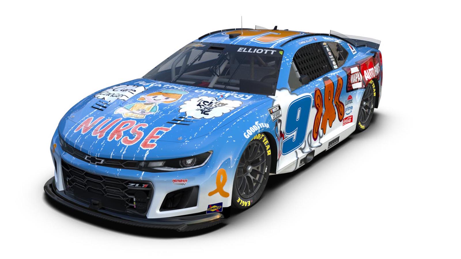 Chase Elliott Foundation DESI9N TO DRIVE program paint scheme 2025 Atlanta
