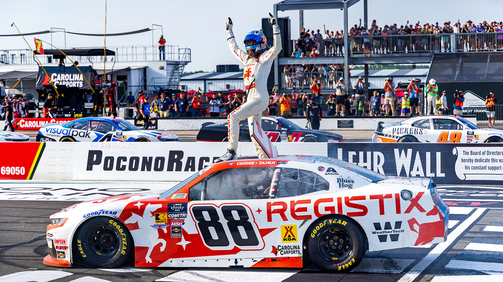 Connor Zilisch wins the Explore the Pocono Mountains 250 in Dale Earnhardt Jr.'s first race as a NASCAR Xfinity Series crew chief