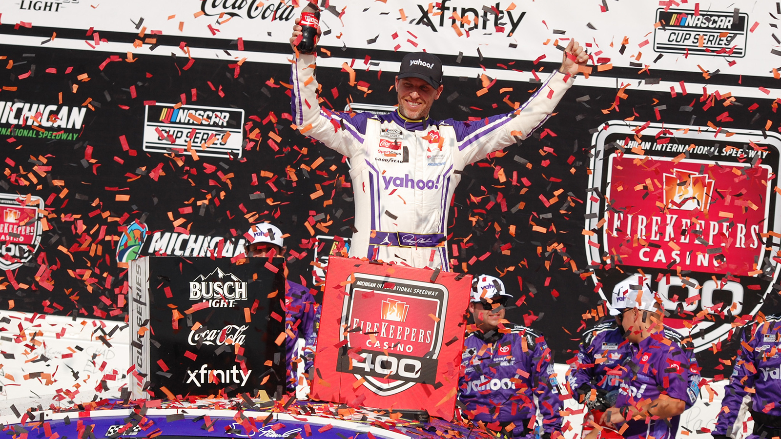 Denny Hamlin won the FireKeepers Casino 400 at Michigan International Speedway for his third win of the 2025 season.