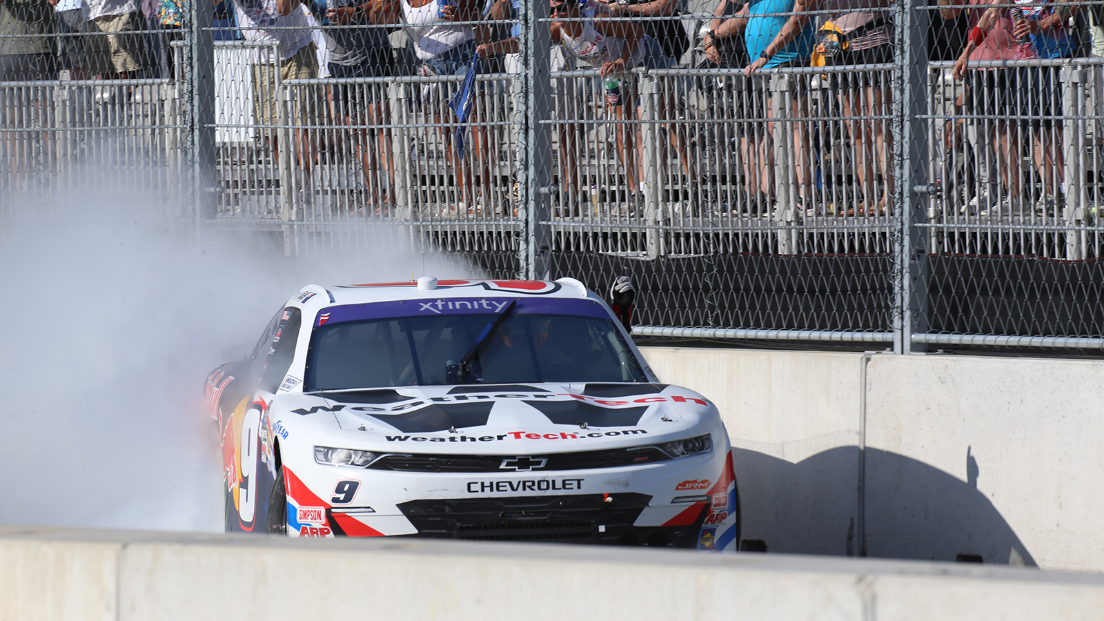 Shane van Gisbergen scored the win in the NASCAR Xfinity Series The Loop 110 at the Chicago Street Course