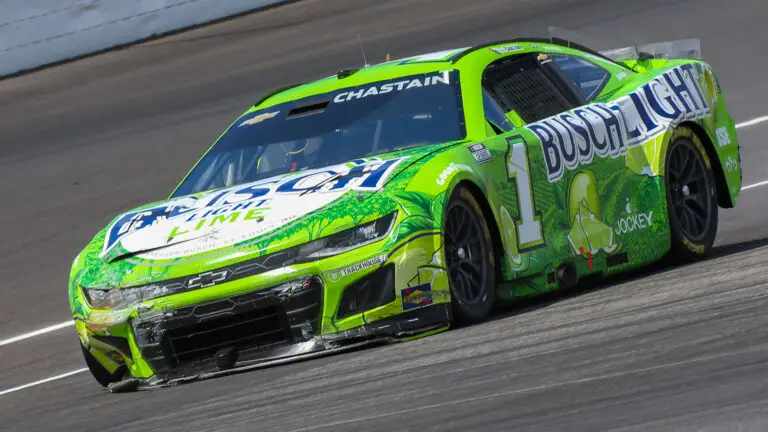 Ross Chastain Brickyard 400 crash with Michael McDowell