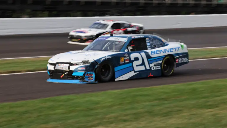 Will Austin Hill be suspended for intentionally crashing Aric Almirola in the NASCAR Xfinity Series race at Indianapolis Motor Speedway?