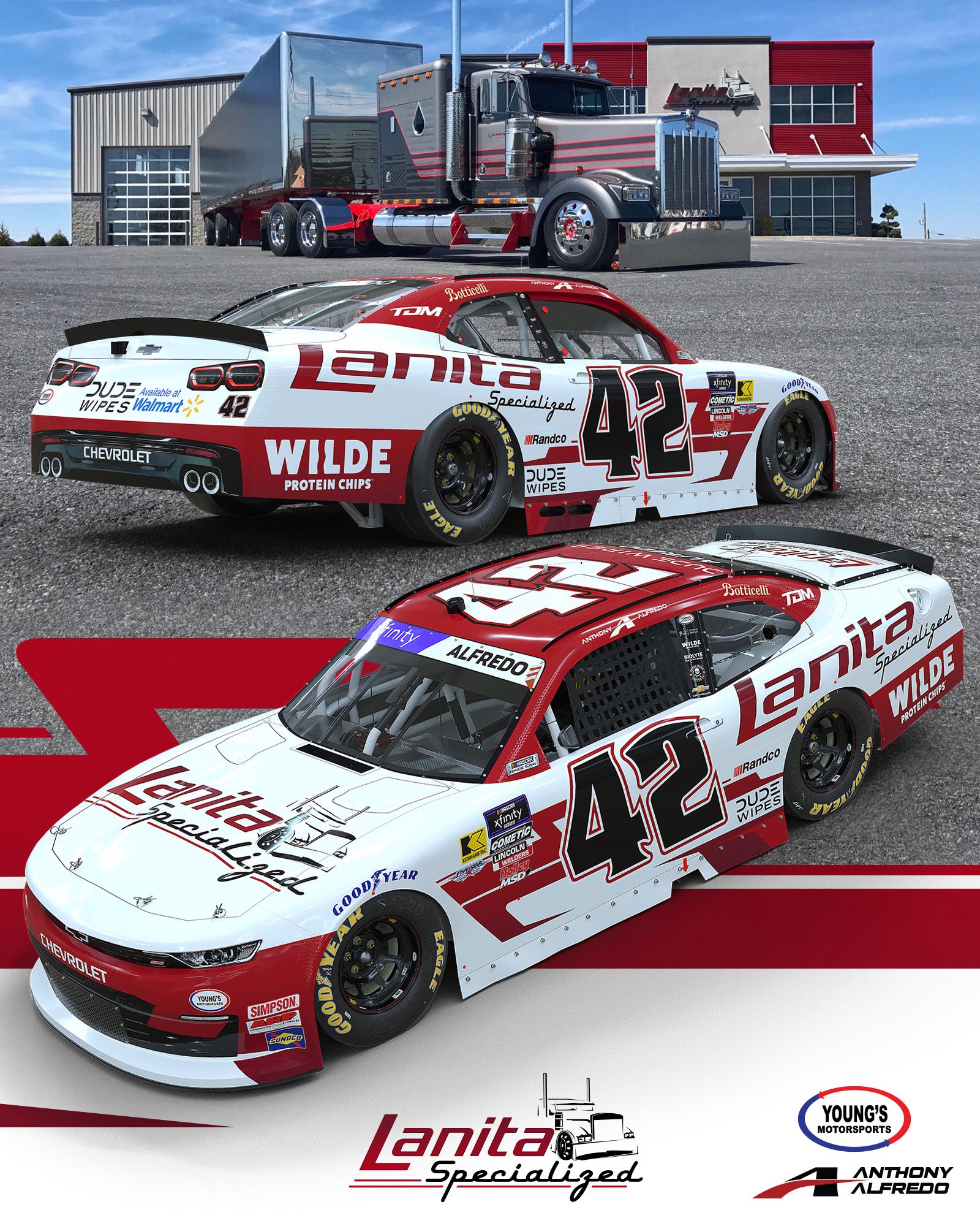 Anthony Alfredo Lanita Specialized paint scheme Dover 2025 NASCAR Xfinity Series