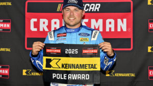 Layne Riggs will start from the pole in NASCAR Craftsman Truck Series Playoff opener at Darlington Raceway
