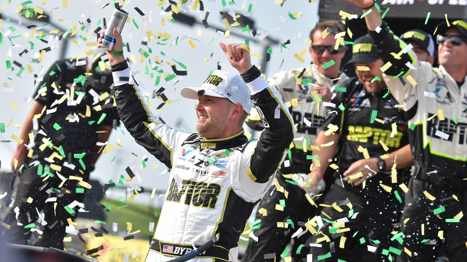 William Byron won the NASCAR Cup Series Iowa Corn 350 at Iowa Speedway over Chase Briscoe, Brad Keslowski and Ryan Blaney.