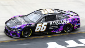 Josh Bilicki 2025 No. 66 Manscaped / Testicular Cancer Society paint scheme Garage 66 NASCAR Cup Series