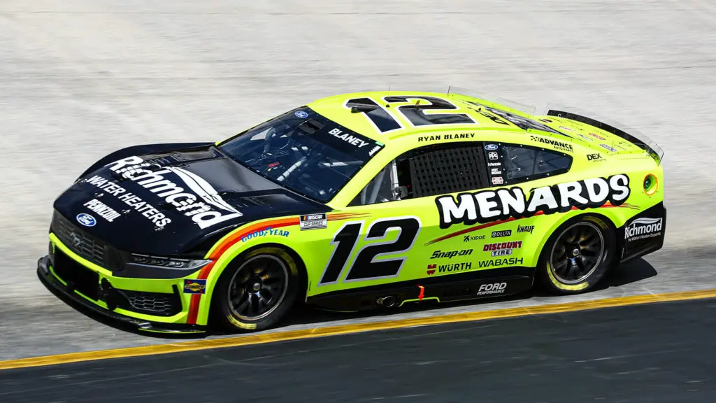 Ryan Blaney 2025 Menards / Richmond Water Heaters paint scheme Team Penske NASCAR Cup Series