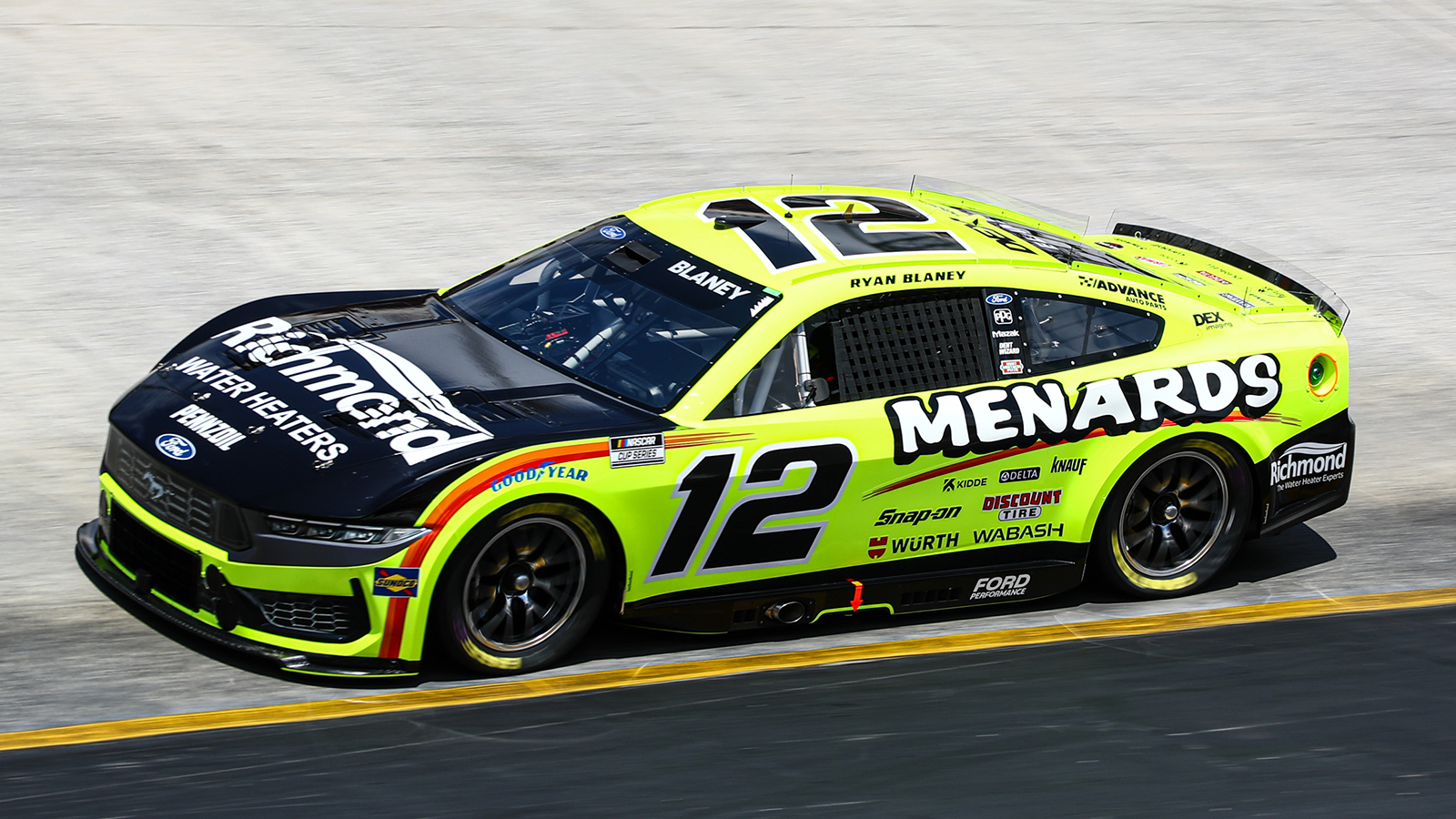 Ryan Blaney 2025 Menards / Richmond Water Heaters paint scheme Team Penske NASCAR Cup Series