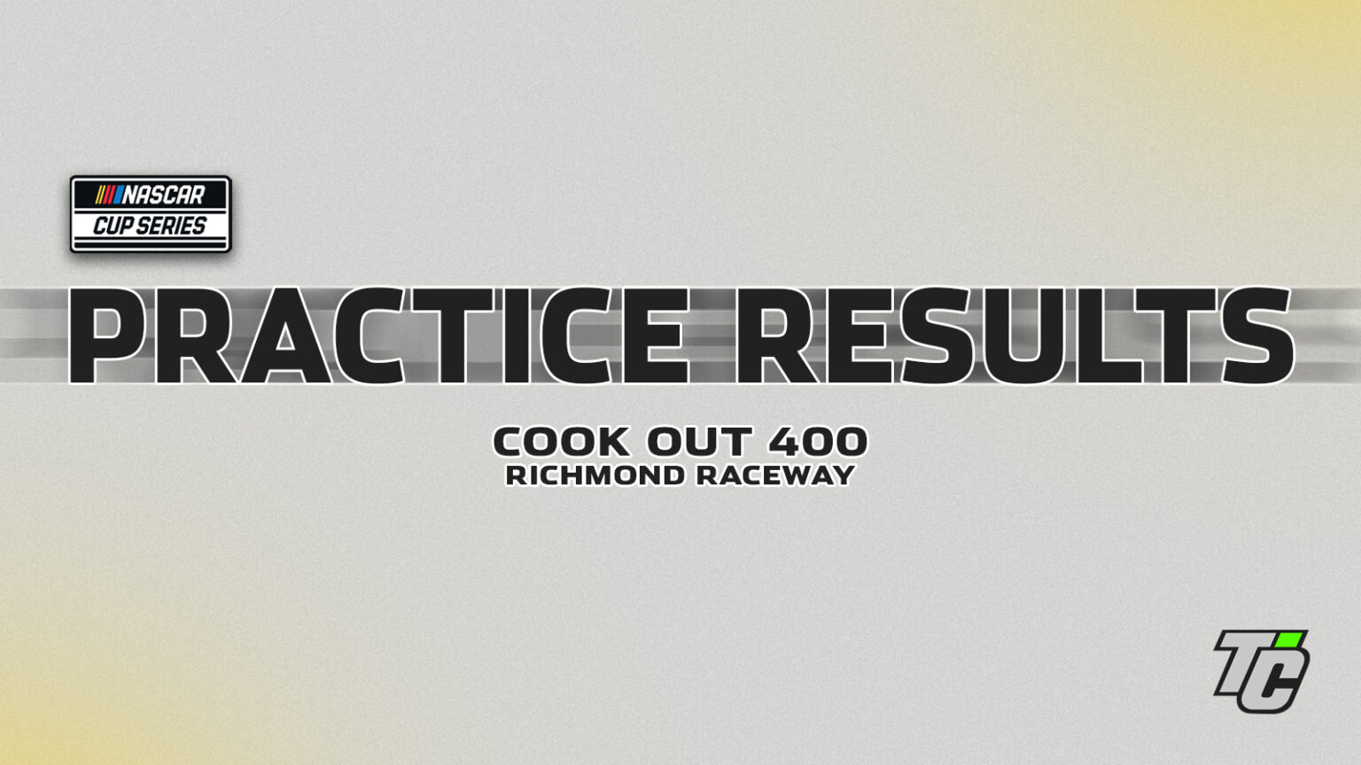 Practice Results: 2025 NCS Cook Out 400 at Richmond | TobyChristie.com