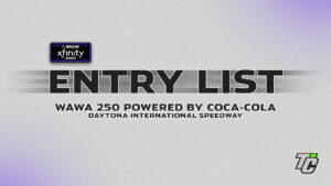 Wawa 250 powered by Coca-Cola entry list NASCAR Xfinity Series race at Daytona International Speedway 2025