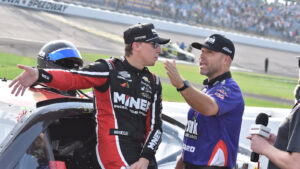 Ryan Bergenty, Zane Smith's crew chief, was not happy with Carson Hocevar after the Iowa Corn 350 at Iowa Speedway and confronted the driver on pit road after the race.