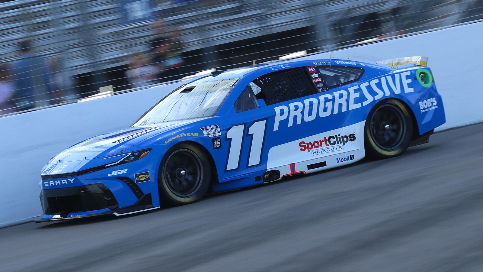 Denny Hamlin picked up the pole position for Sunday's NASCAR Cup Series Enjoy Illinois 300 at Gateway.