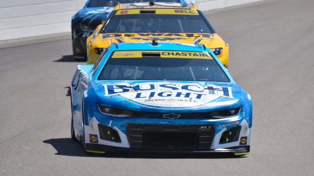 NASCAR Cup Series Managing Director Brad Moran says NASCAR will talk to Trackhouse Racing about running through the grass after the checkered flag at Gateway.