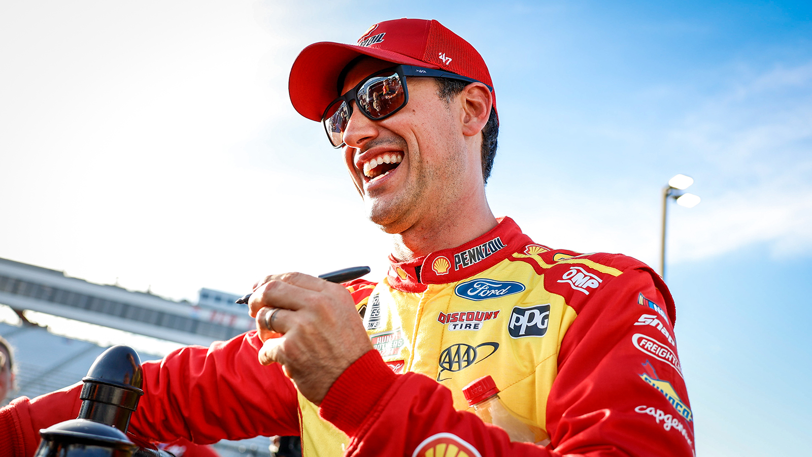 Joey Logano took the pole position for Sunday's NASCAR Cup Series Mobil 1 301 at New Hampshire after turning an incredible lap.