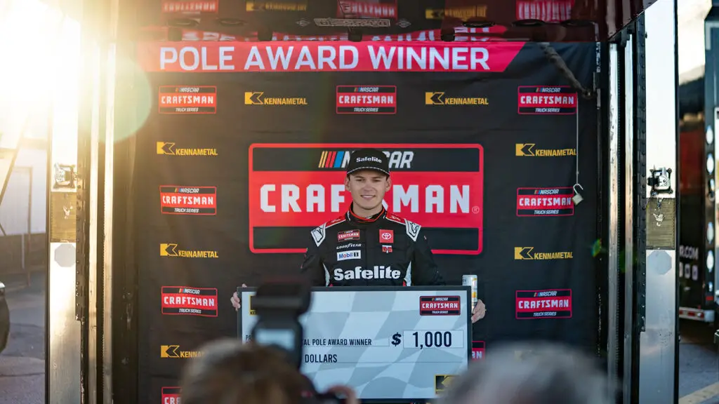 Corey Heim won the pole for Saturday's NASCAR Craftsman Truck Series Team EJP 175 at New Hampshire Motor Speedway