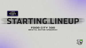 Food City 300 starting lineup 2025 NASCAR Xfinity Series race at Bristol Motor Speedway