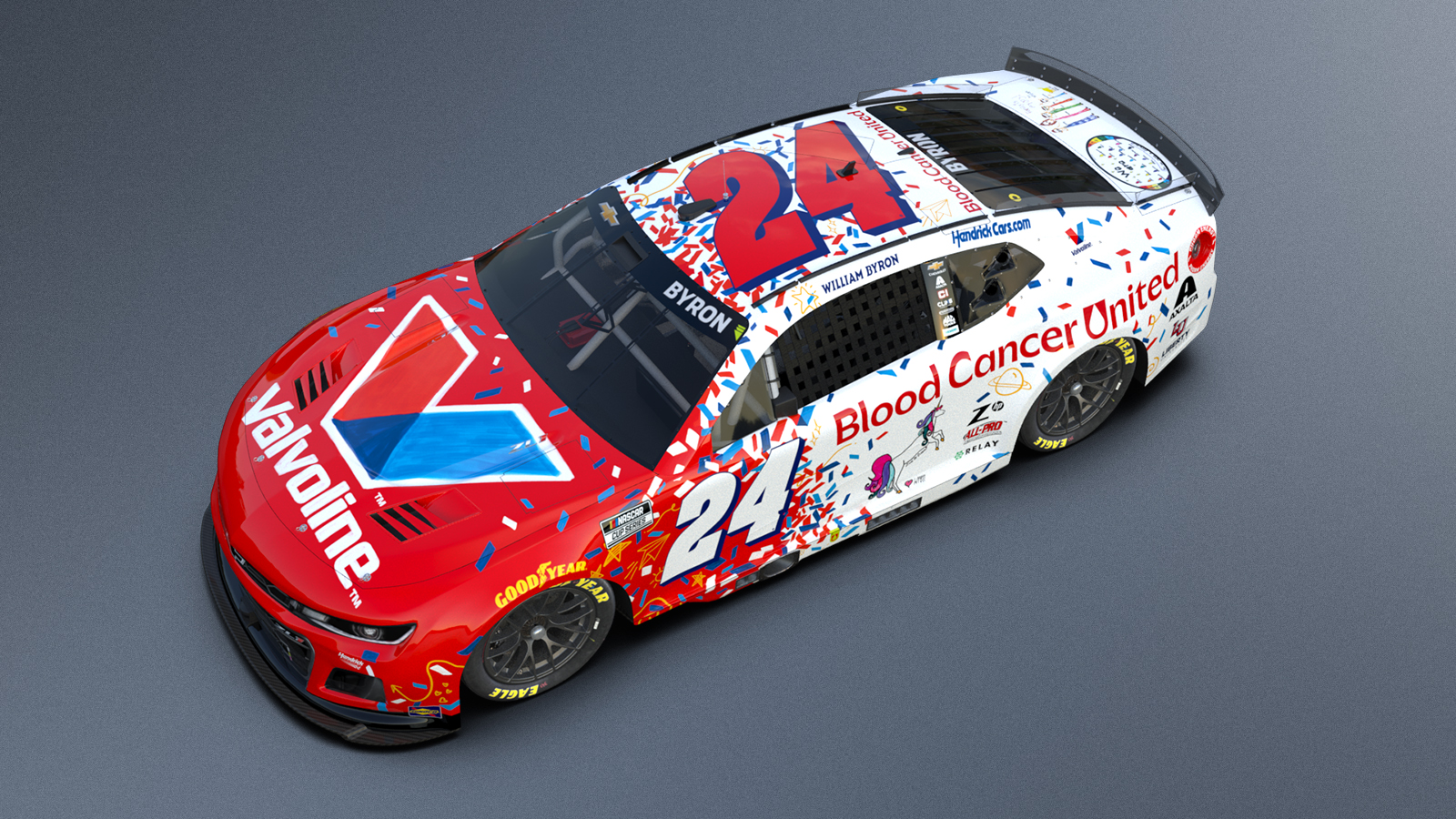 William Byron will pilot a special No. 24 Blood Cancer United paint scheme at Charlotte ROVAL