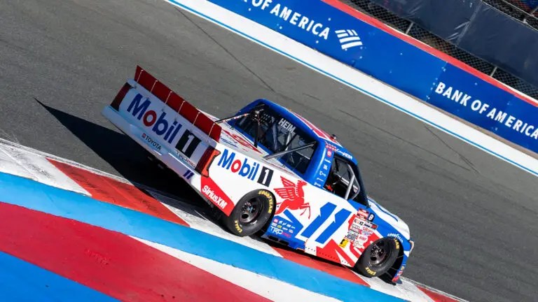 Corey Heim took the pole position for Friday's NASCAR Craftsman Truck Series EcoSave 250 at the Charlotte Motor Speedway Roval
