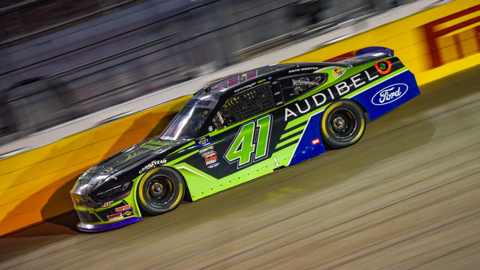 Sam Mayer finished ninth after a plethora of issues in the NASCAR Xfinity race at Las Vegas.