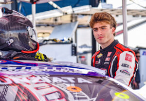 Thomas Annunziata climbing behind the wheel of the No. 15 Venturini Toyota.