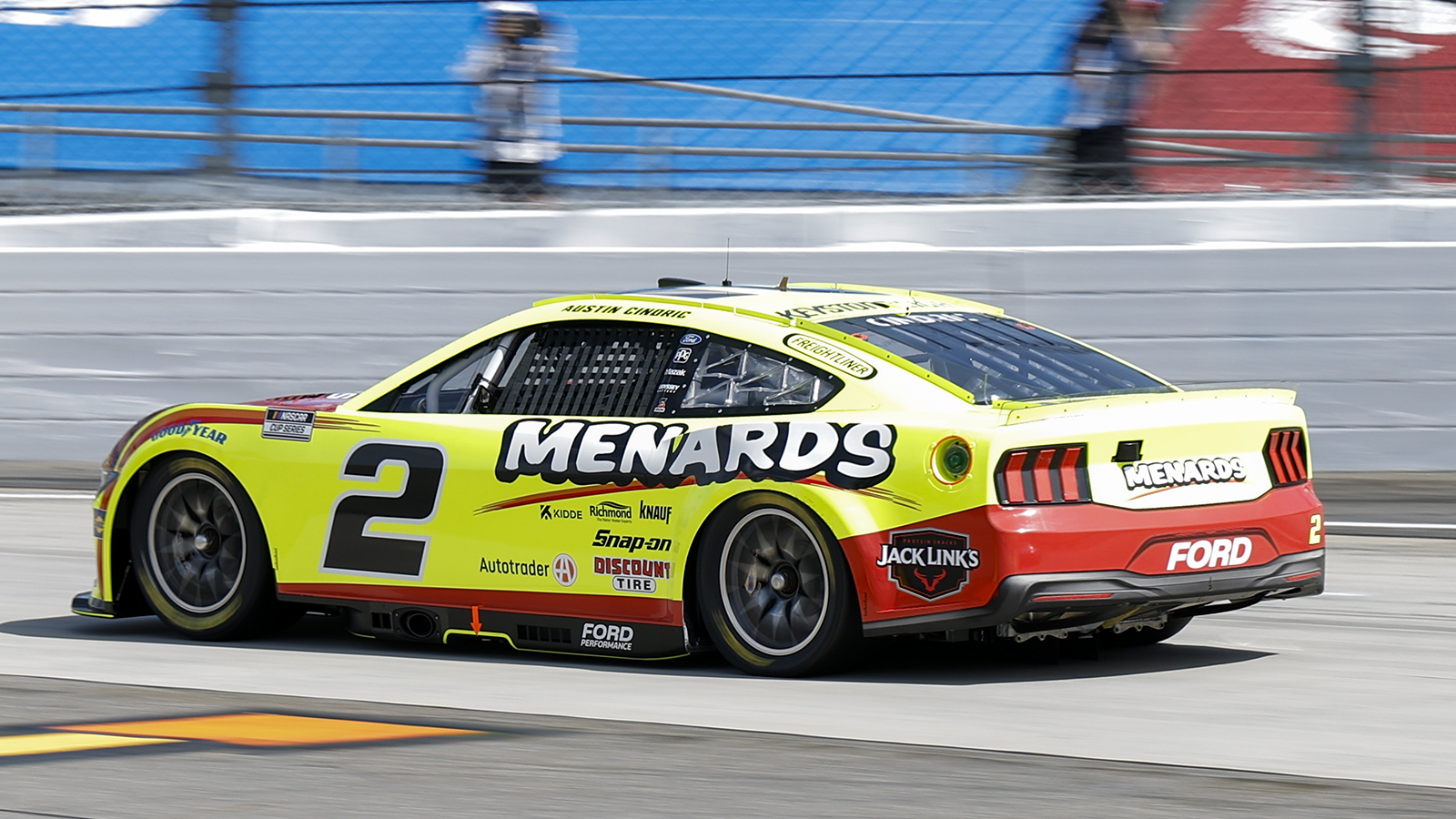 Austin Cindric 2025 Menards / Jack Links paint scheme Team Penske NASCAR Cup Series
