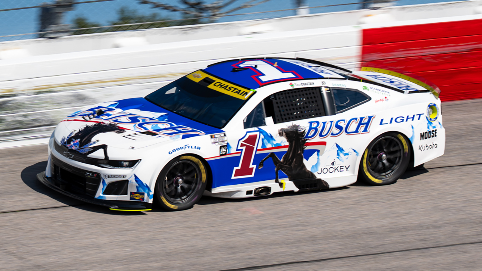 Ross Chastain 2025 Busch Light Retro paint scheme Trackhouse Racing NASCAR Cup Series