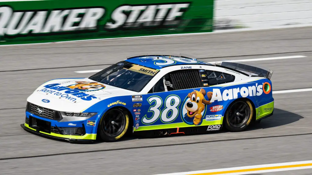 Aaron's Rent-to-Own signs multi-year extension to remain primary sponsor of Zane Smith, No. 38 Front Row Motorsports NASCAR Cup Series team.