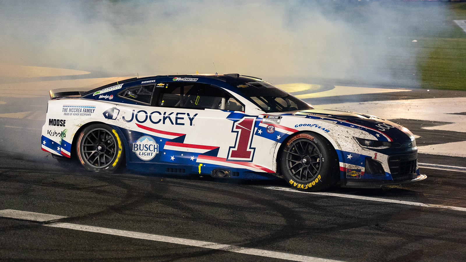 Ross Chastain 2025 Jockey x Folds of Honor paint scheme Trackhouse Racing NASCAR Cup Series